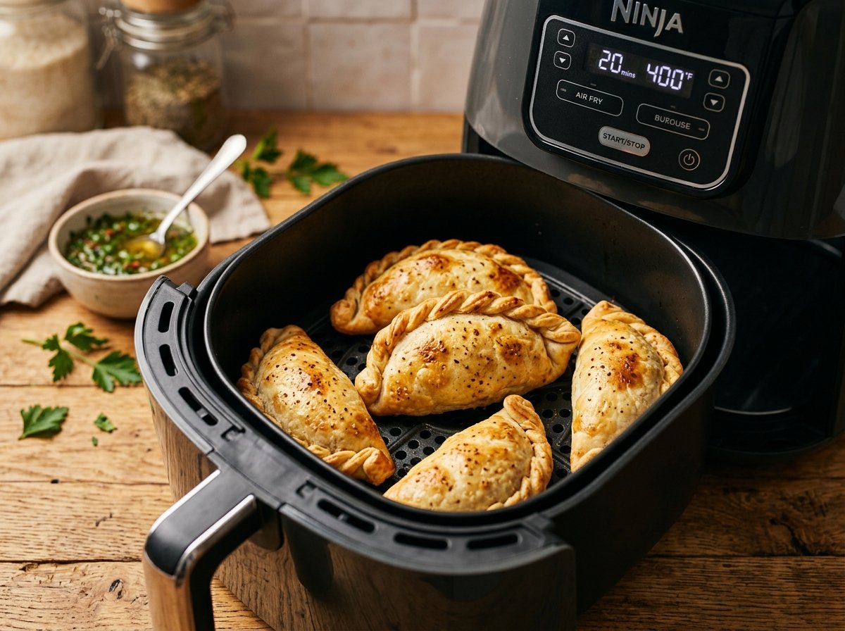 Empanadas doradas en freidora de aire